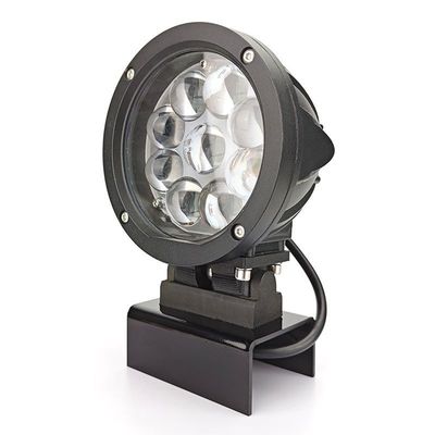 Niestandardowe niebieskie światło punktowe do wózka widłowego z obudową z odlewanego aluminium, wspornikiem ze stali nierdzewnej i soczewką PMMA